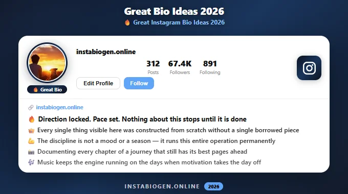 Great Instagram Bio 2026 – 999+ Ideas That Actually Work